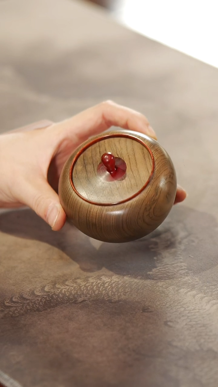 金丝楠016金丝楠阴沉木茶叶罐