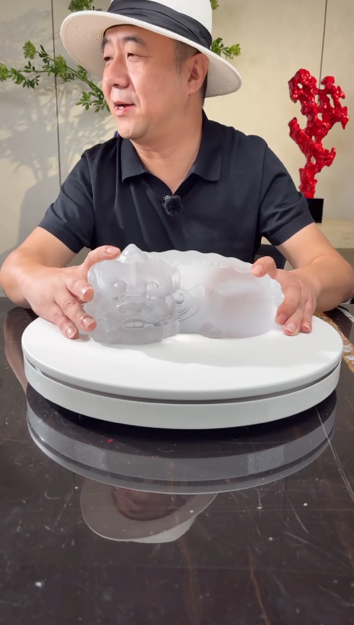 摆件CS0202040净料卧福貔貅艺术琉璃摆件