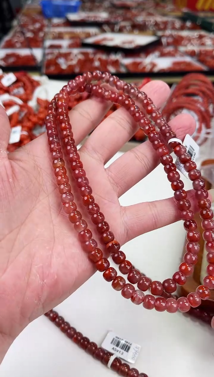 【闪购商品】南红玛瑙瓦西老型多圈7+未镶嵌一个/条