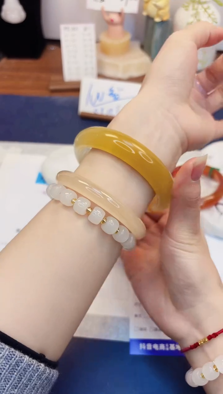 【闪购商品】石英质玉手镯未镶嵌433-财气镯-圈口65