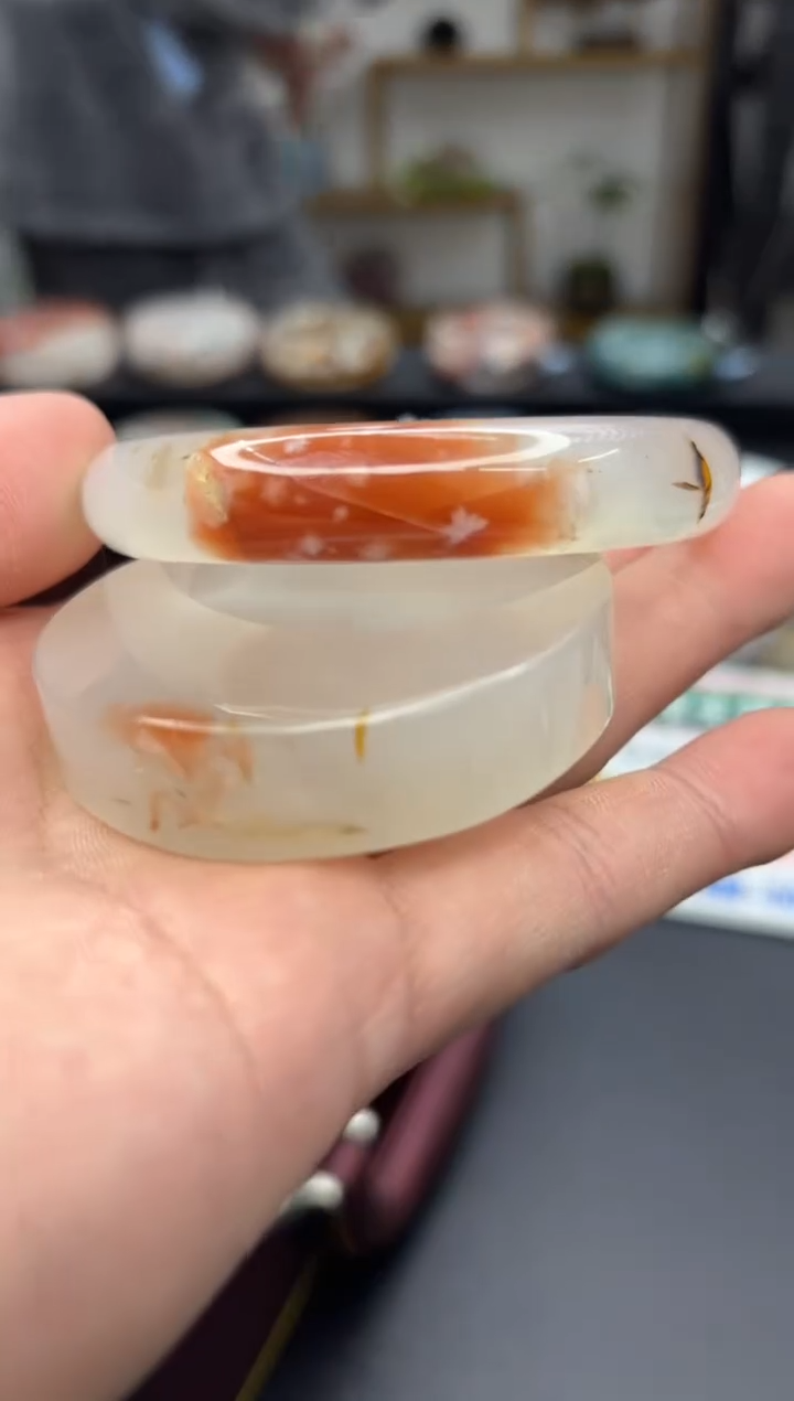 【闪购商品】石英质玉手镯未镶嵌A1311(60圈赠送镯心)