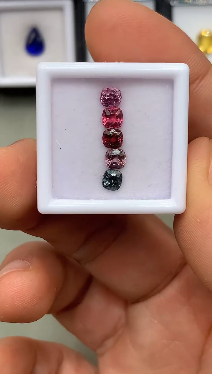 【闪购商品】定制尖晶石裸石未镶嵌枕型 一盒5/P 1.83ct