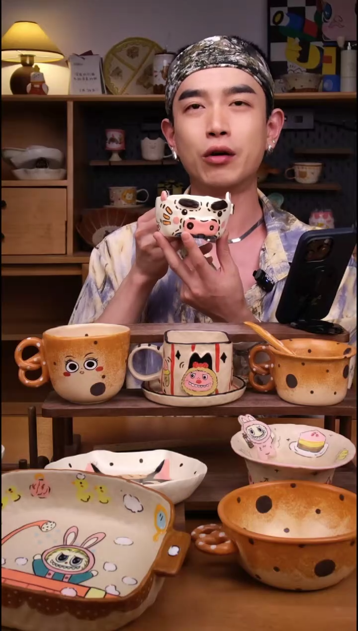 杯子景德镇可爱设计师款陶瓷