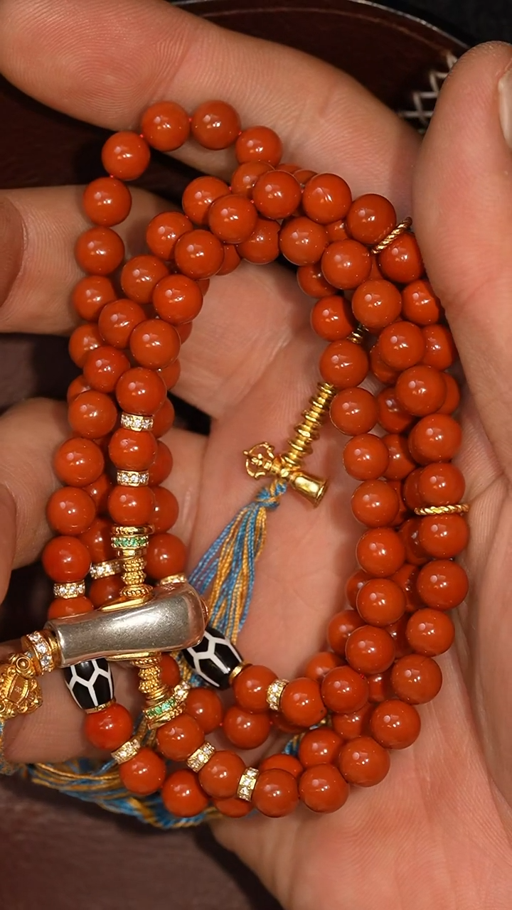 南红玛瑙未镶嵌颈饰冲赛康胡子哥，DIY一