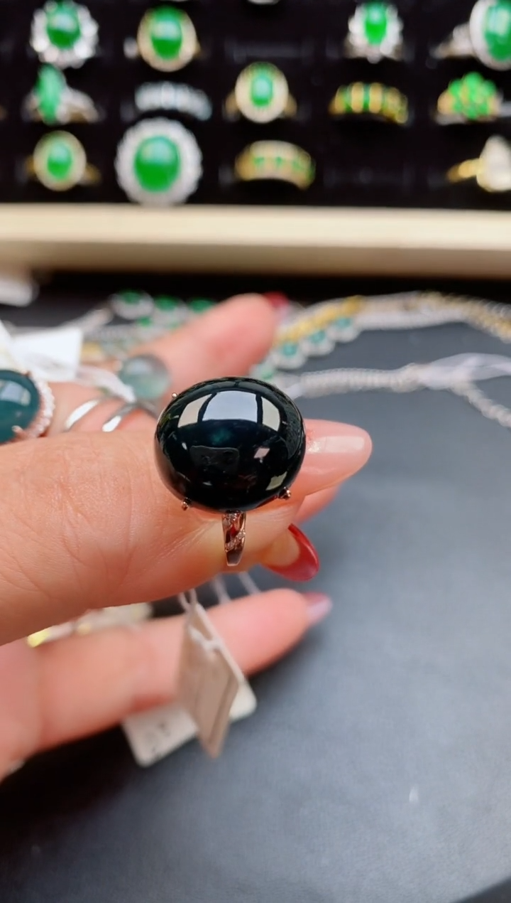 【闪购商品】翡翠戒指银S925镶嵌321321