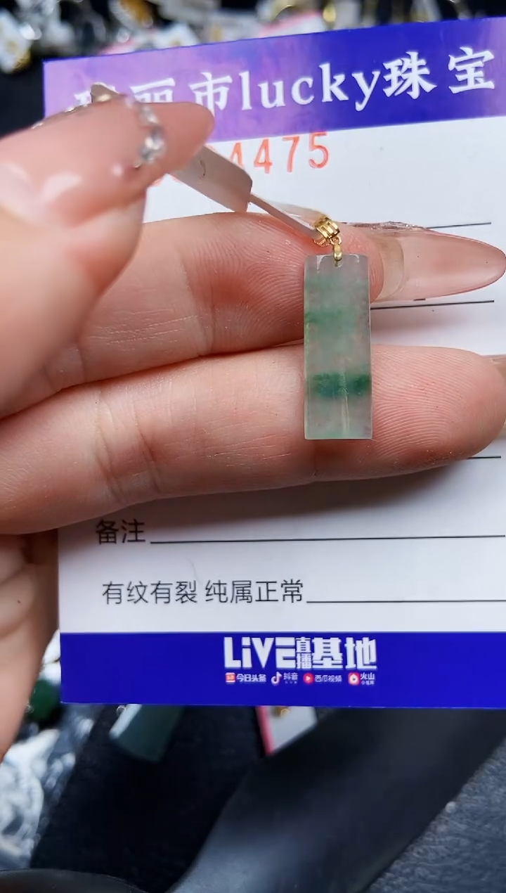 翡翠18K金镶嵌颈饰447518k