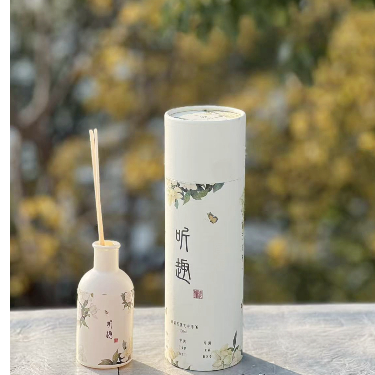 大潮之声主播特价清新车载持久留香家用栀子花摆件送人瓶装香水熏