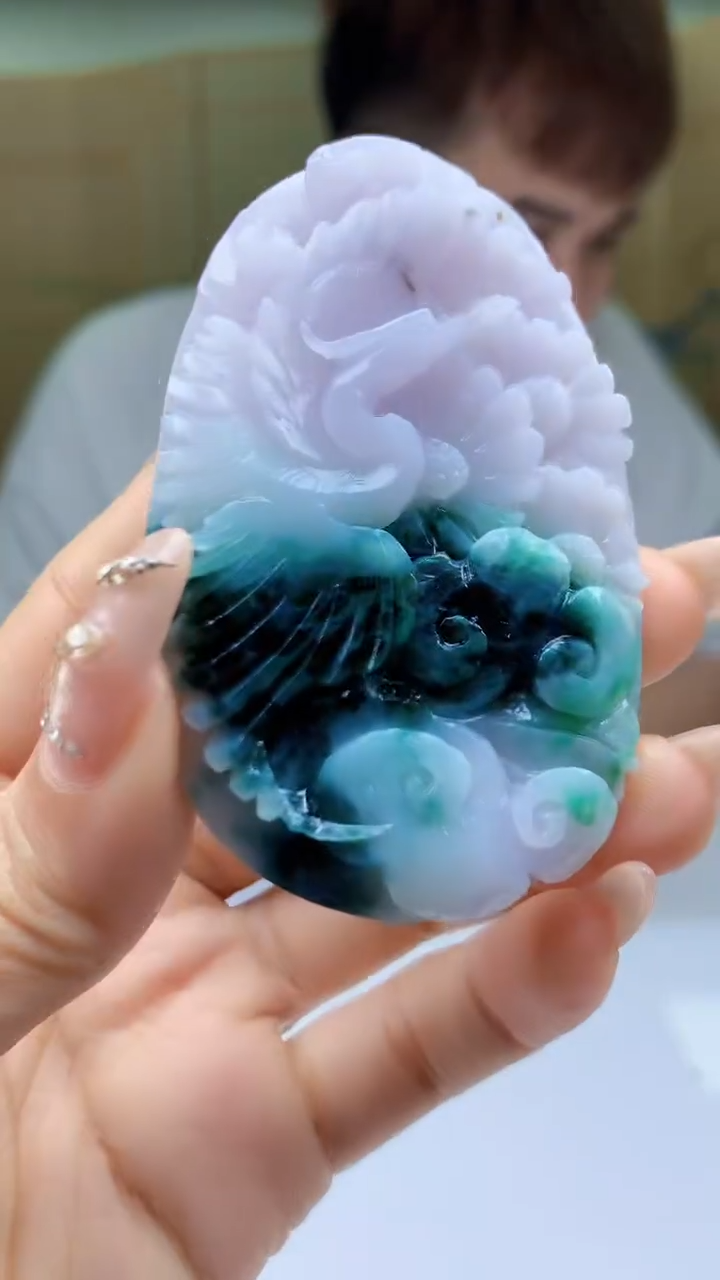 【闪购商品】定制翡翠未镶嵌4868ty-毛货挂件81