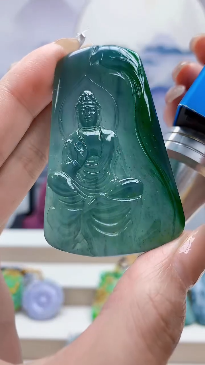 未镶嵌定制翡翠4688MM-毛货挂件55