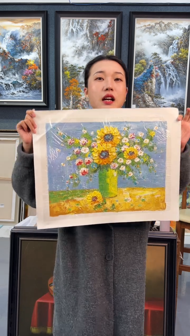 【闪购商品】油画3号 30*40  花卉 -手绘油画