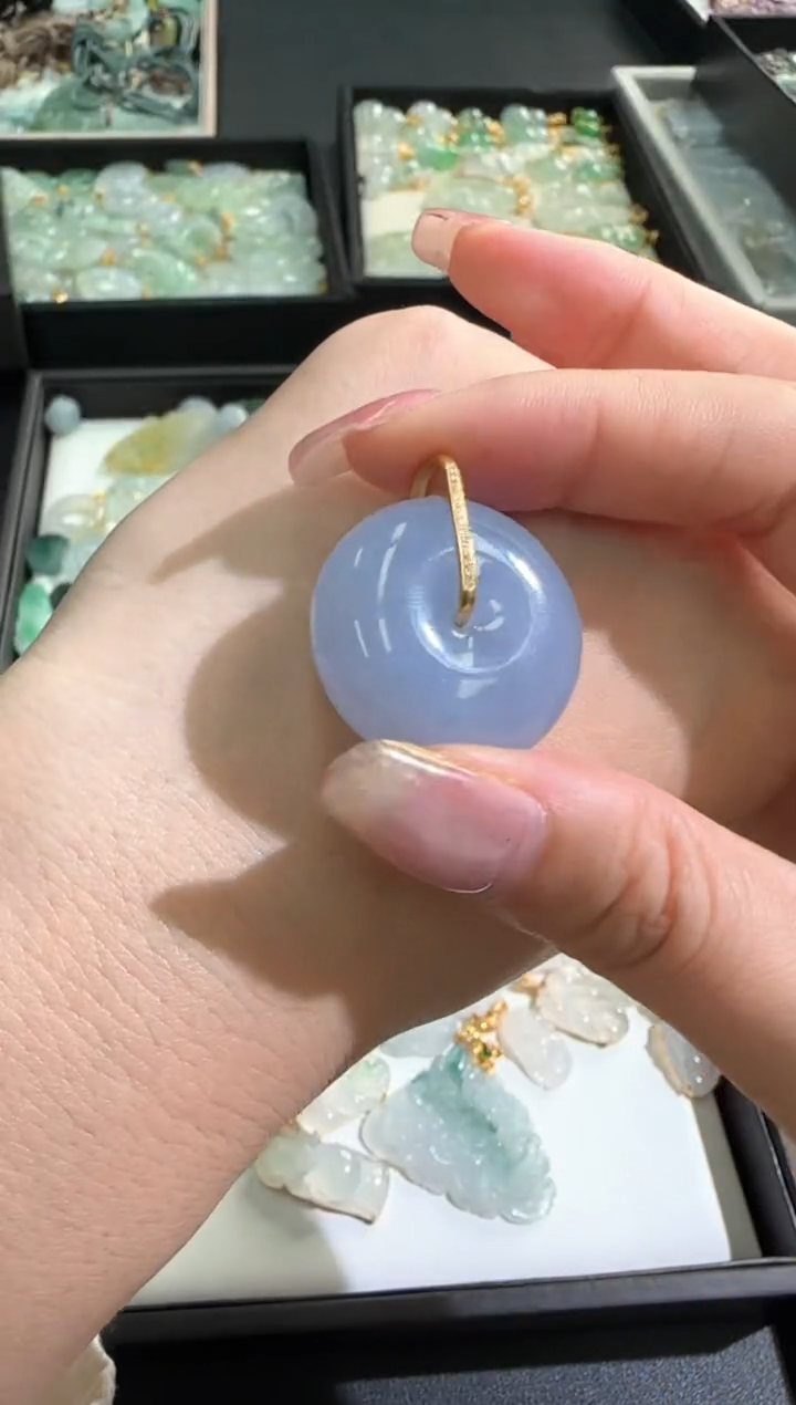 【闪购商品】翡翠颈饰18K金镶嵌250214202