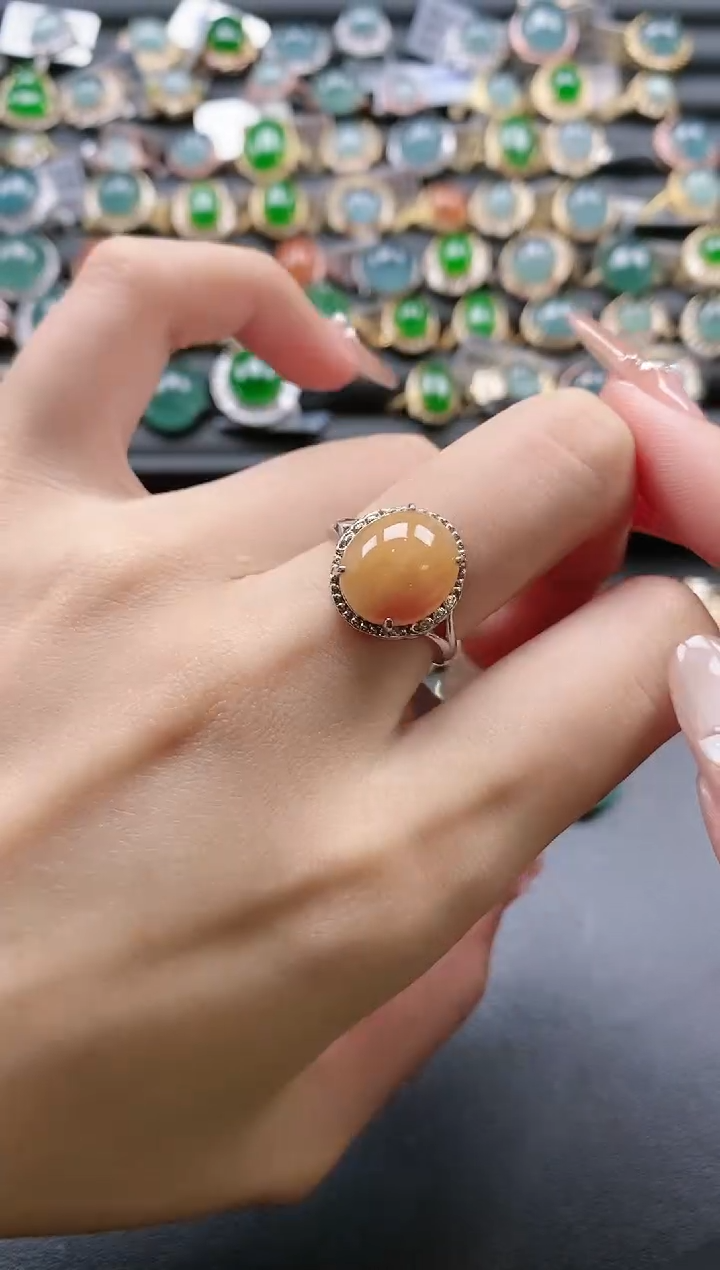 【闪购商品】翡翠戒指银S925镶嵌515111