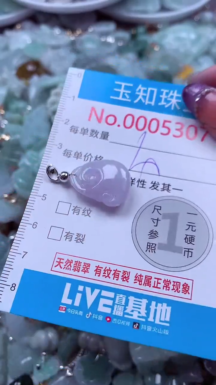 翡翠未镶嵌吊坠(不含链)5307