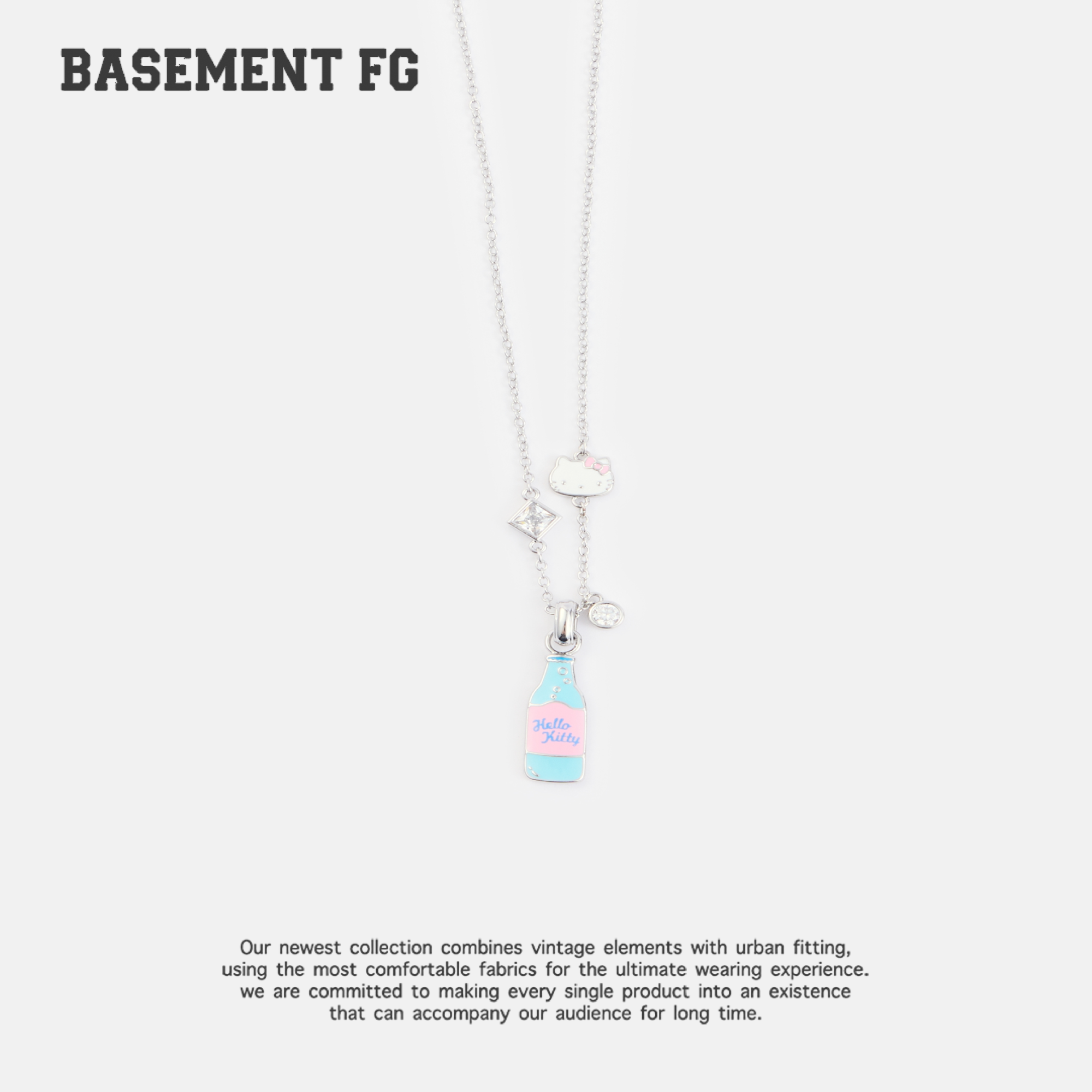 纯铜锆石项链 BASEMENT FGxHello Kitty可爱百搭项链254200089065