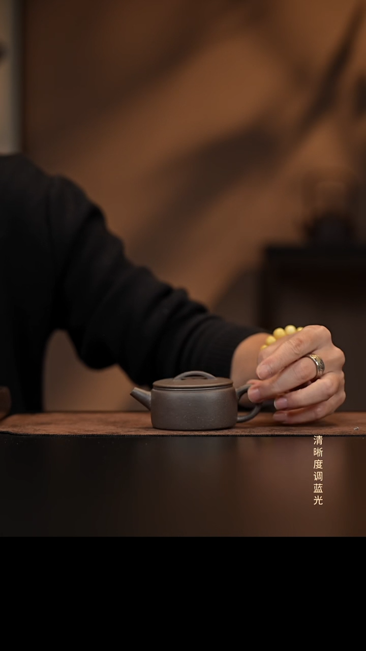 允禾斋 紫砂壶（微瑕）汉瓦 天青