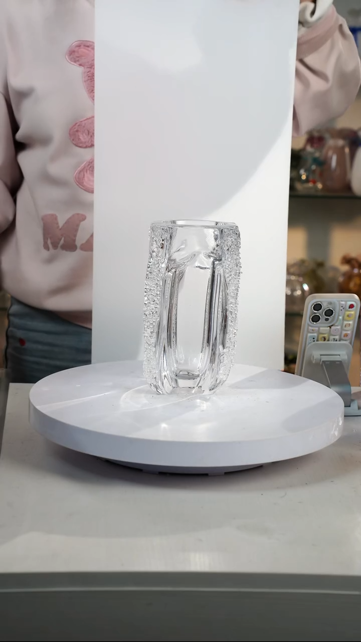 【闪购商品】琉璃【弘扬】高轻奢琉璃花器高22正常手工痕迹