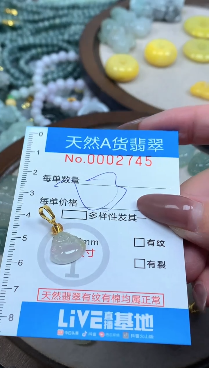 颈饰未镶嵌翡翠净货挂件-2745