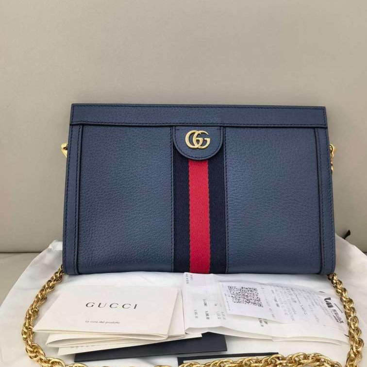 99新 GUCCI/古驰 夹子包链条包小号单肩女包14280254二奢
