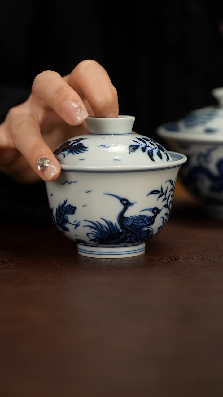 【闪购商品】和然珍味白鹭盖碗