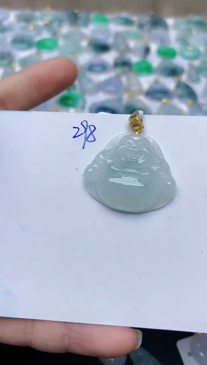 【闪购商品】翡翠颈饰18K金镶嵌天然翡翠A货    298