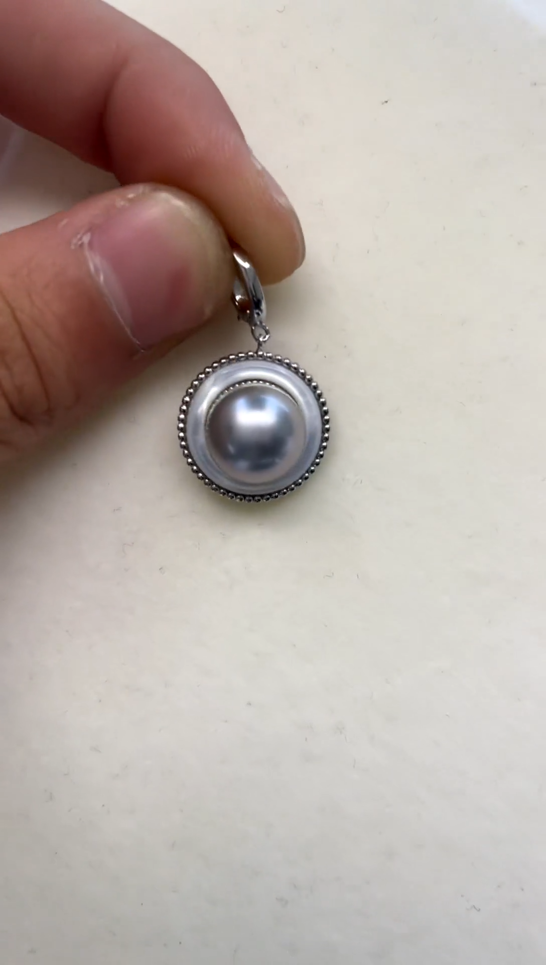 颈饰银S925镶嵌海水珍珠 