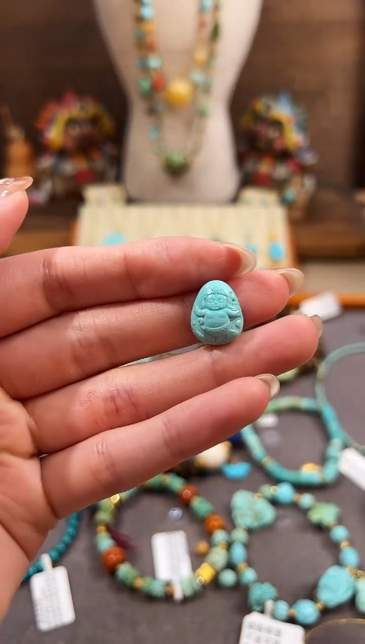 未镶嵌绿松石配饰美人鱼配饰