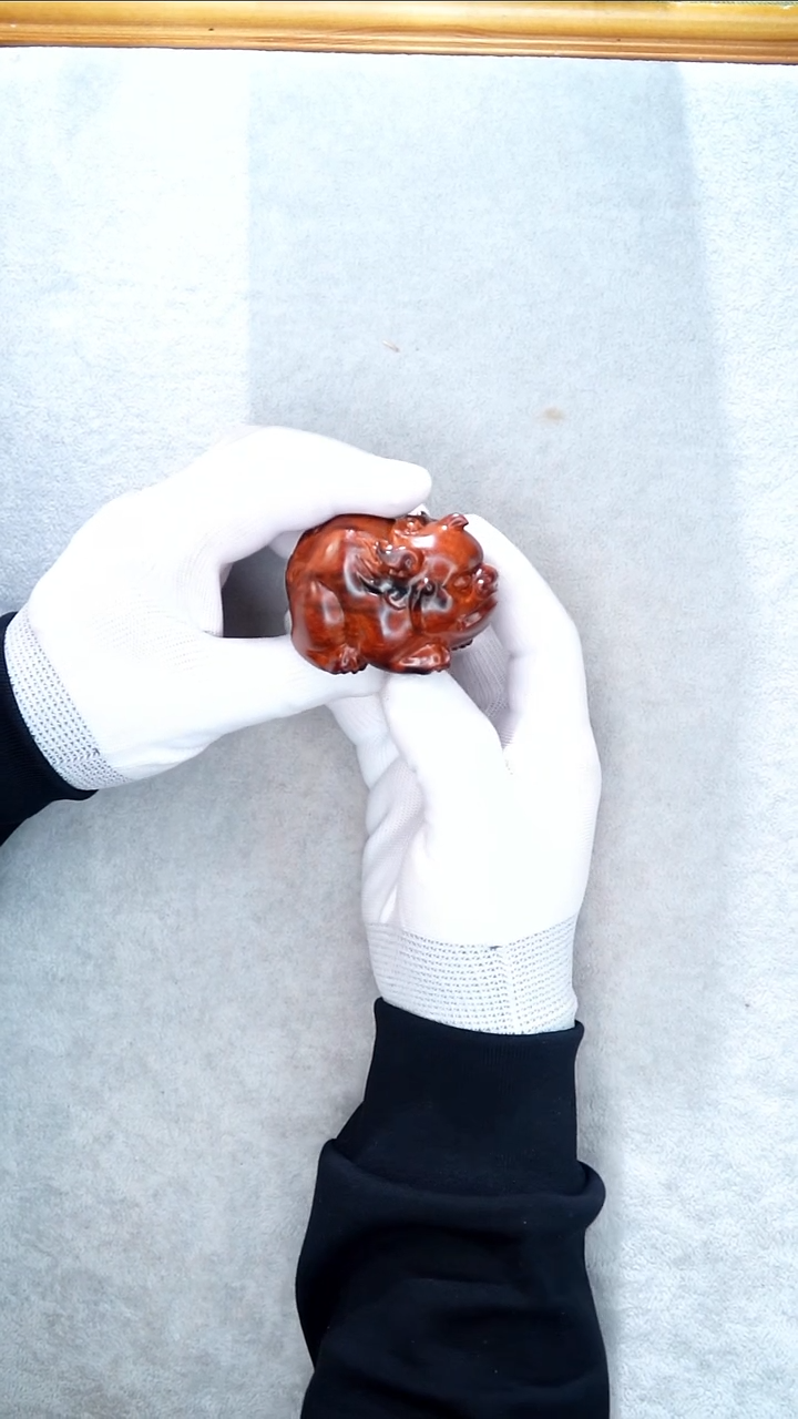 手串/手链小叶紫檀琴料谛听65*44摆件98克 XYZT105