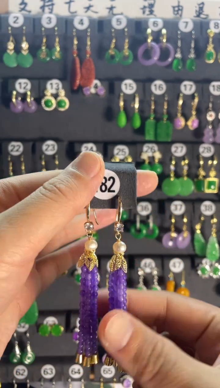 【闪购商品】翡翠耳饰银S925镶嵌182...