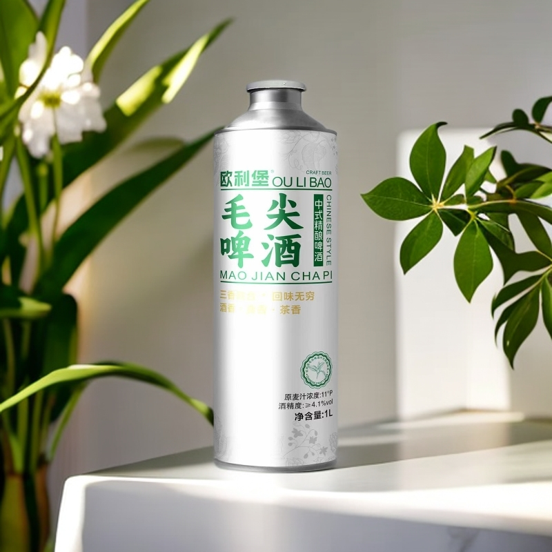 欧利堡毛尖啤酒1升*1瓶中式精酿啤酒
