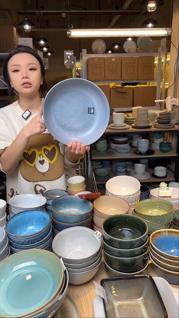 瓷96外贸尾货窑变釉下彩默外微瑕