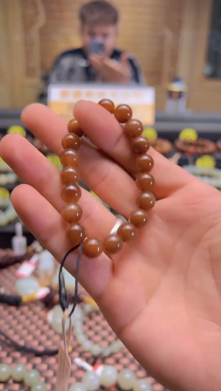 【闪购商品】和田玉手串未镶嵌且末料金山糖卡10手串