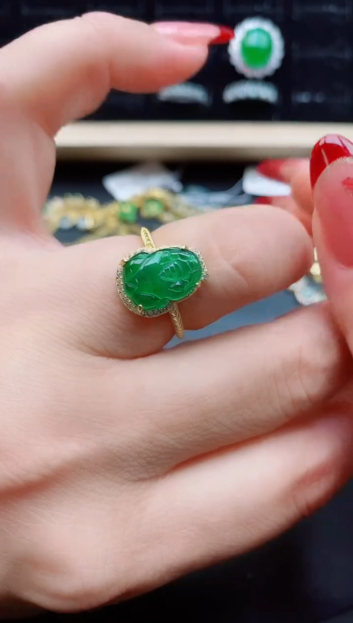 【闪购商品】翡翠戒指银S925镶嵌1212