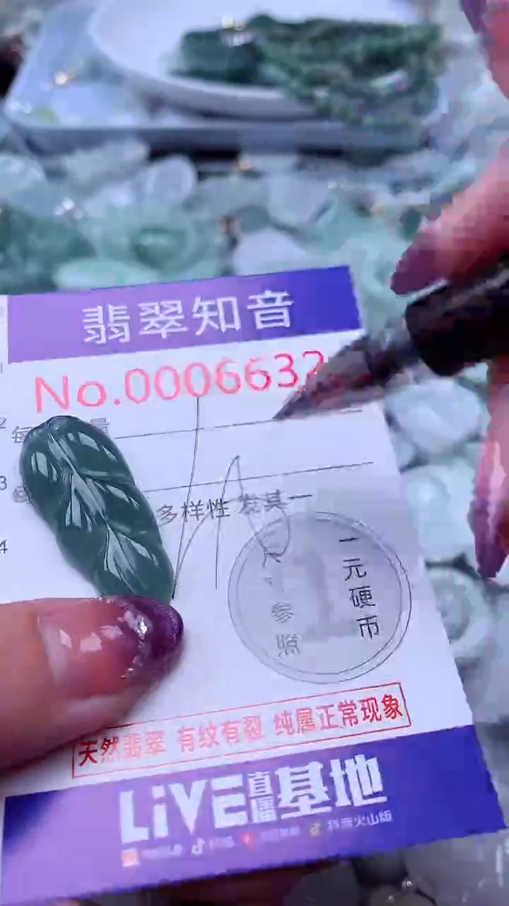 翡翠未镶嵌吊坠(不含链)6632