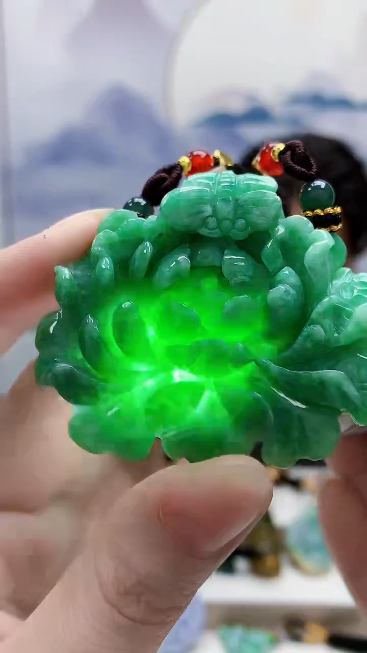 未镶嵌定制翡翠5060ry-毛货挂件80
