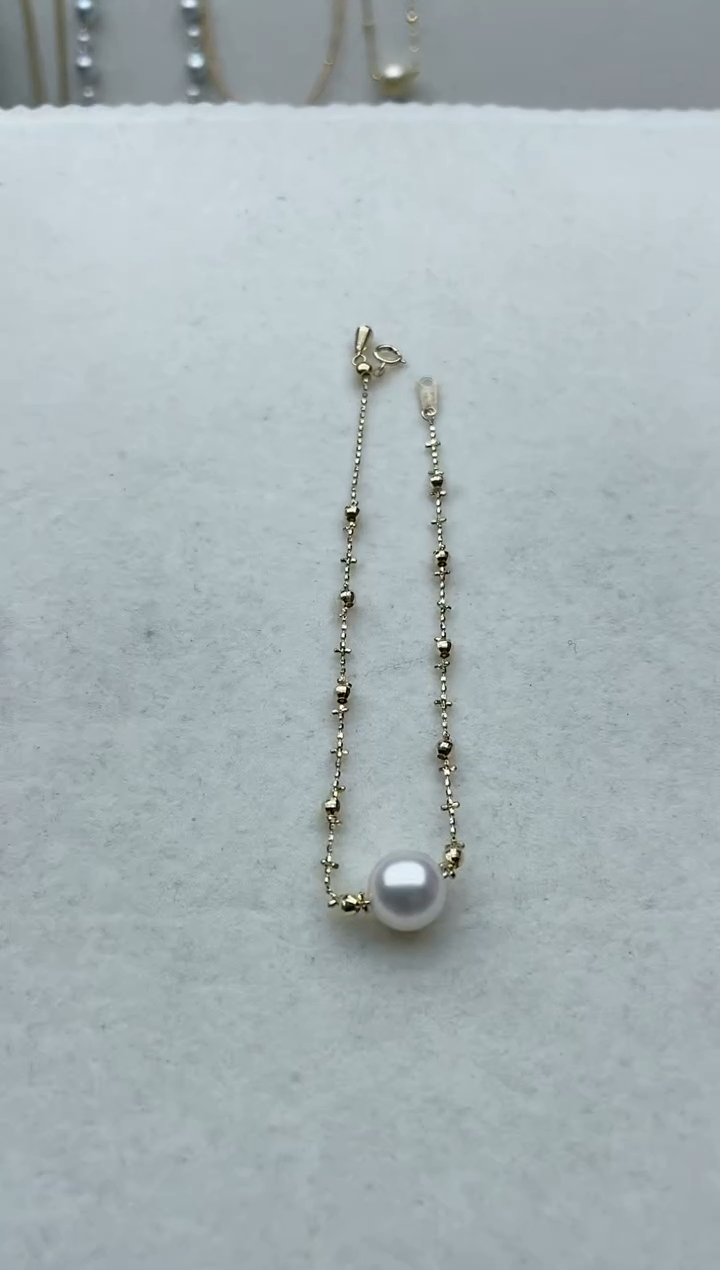 【闪购商品】海水珍珠手链18K金镶嵌Y112