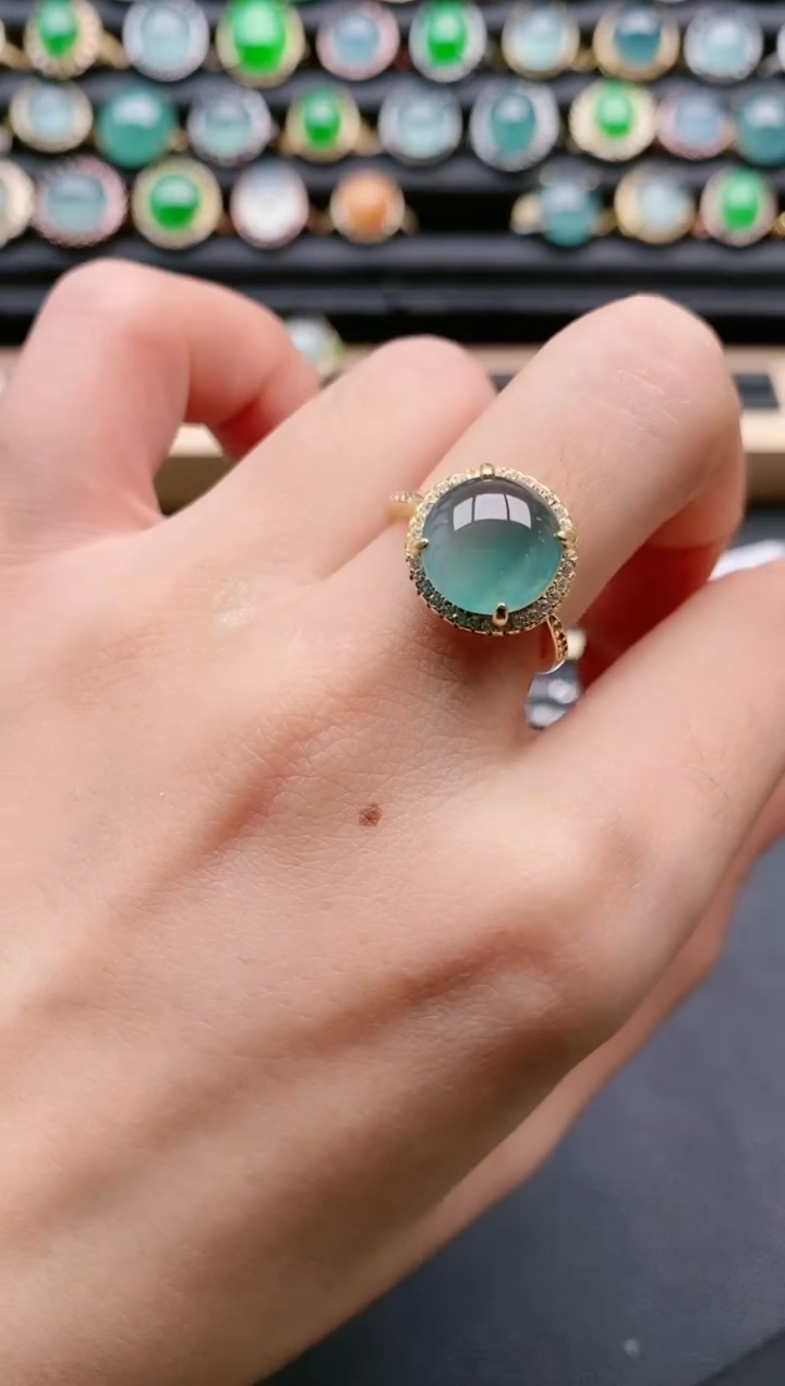 【闪购商品】翡翠戒指银S925镶嵌1111111