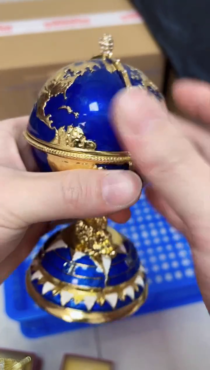 【闪购商品】瓷片年货节福福价格高质珐琅彩合金摆件首饰盒