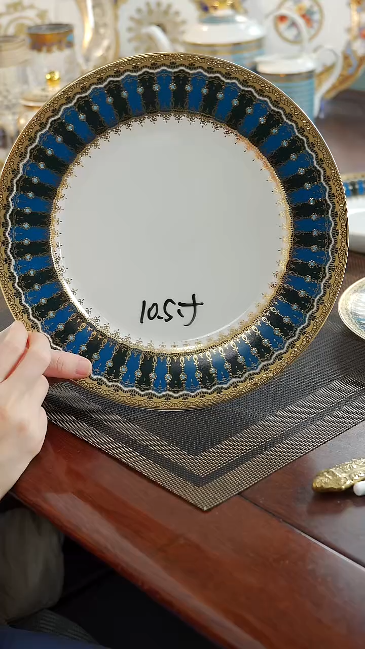 瓷片10.5英寸平盘1个