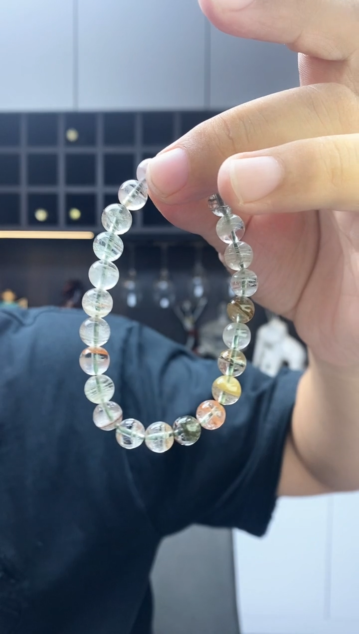水晶手链未镶嵌波*波四季千层8+