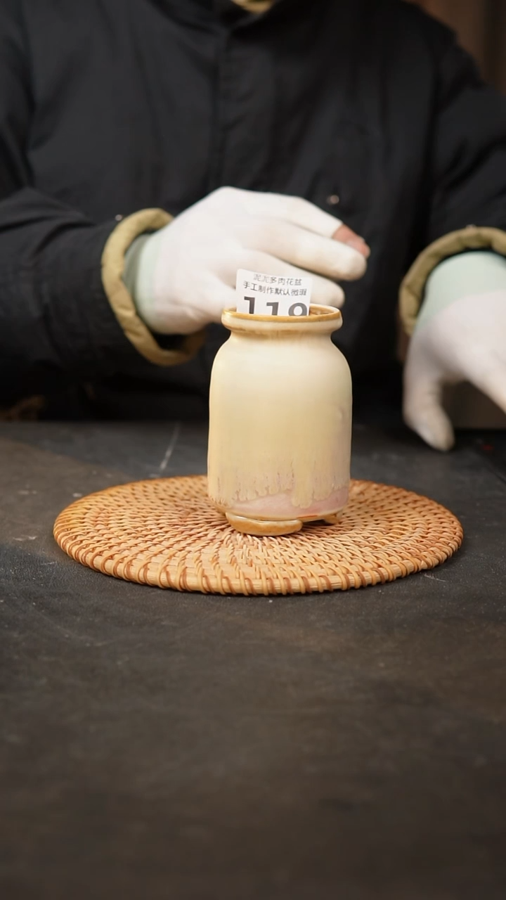 【闪购商品】瓷片119泥泥手工花盆