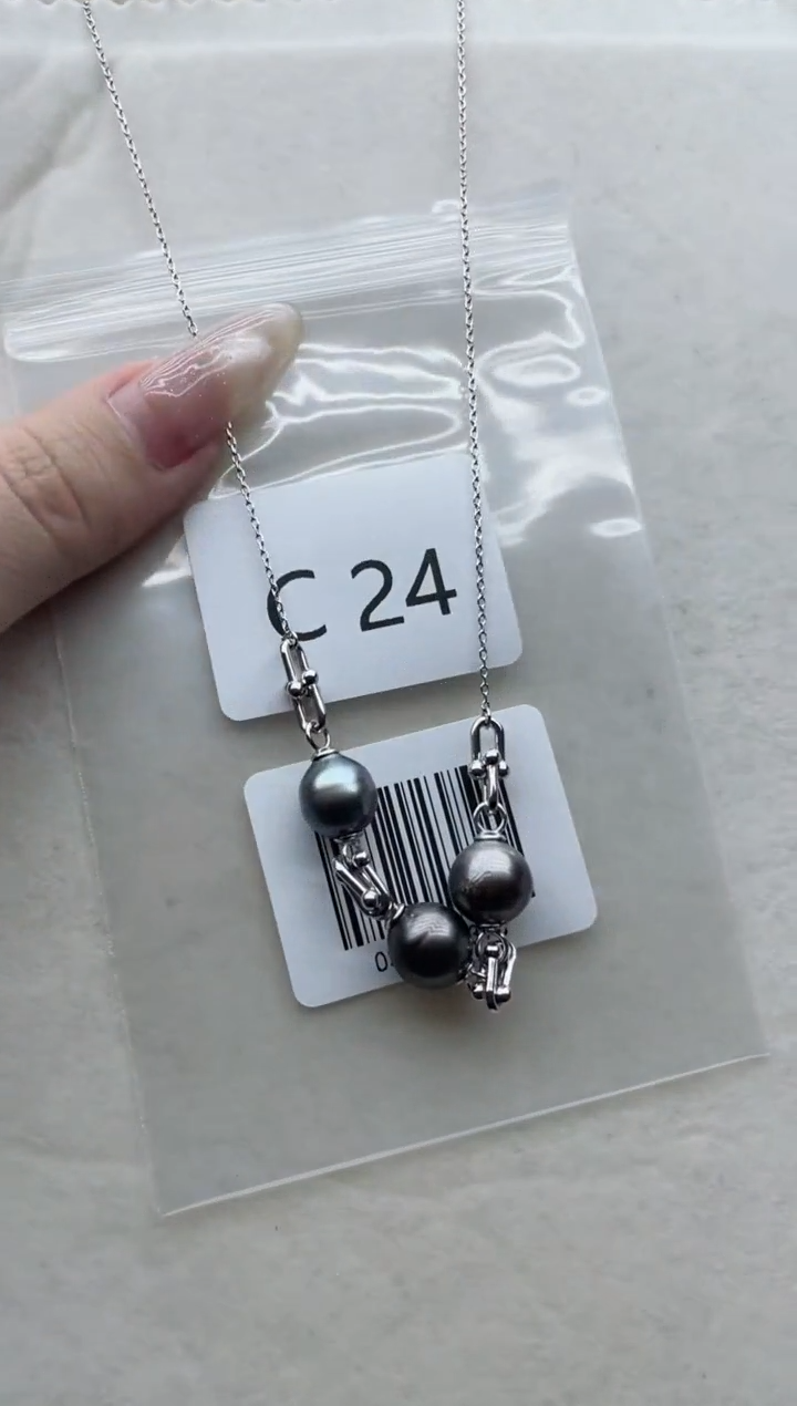 【闪购商品】海水珍珠套链银S925镶嵌C24