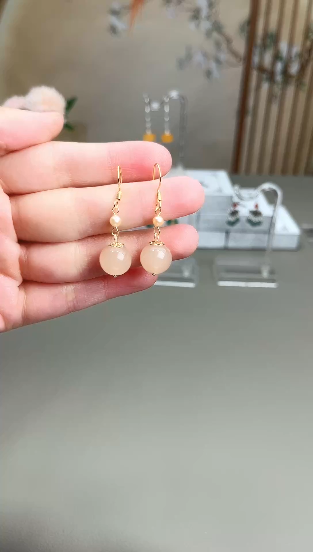 未镶嵌耳饰玛瑙/玉髓218