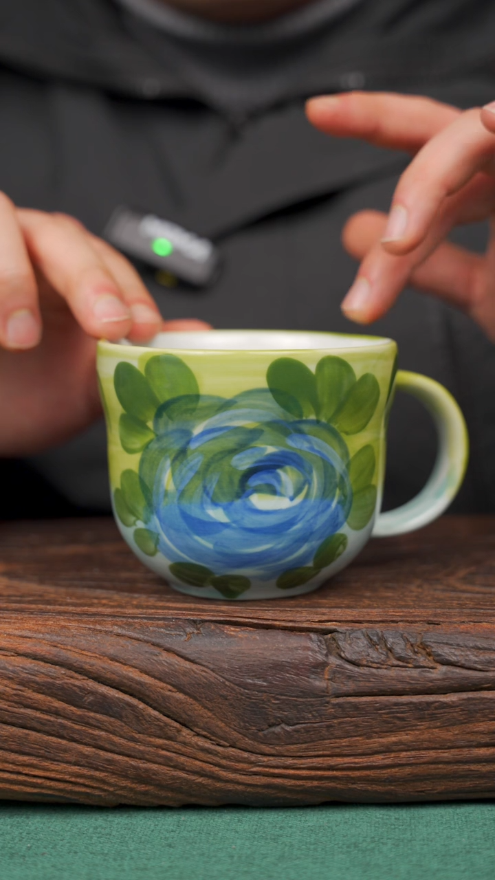 【闪购商品】瓷片82寻一缕瓷香杯釉下手工手绘瓷器