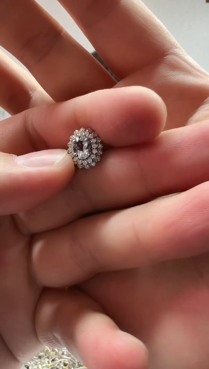 银S925镶嵌戒圈海蓝宝石1231m008多样性发其一