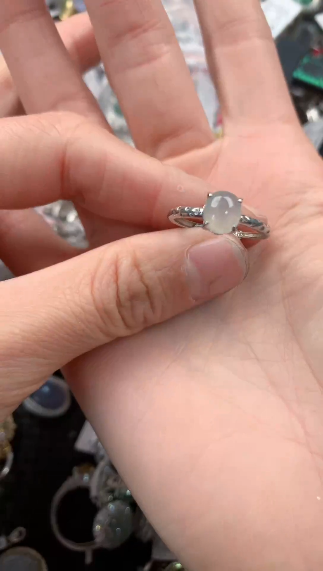 银S925镶嵌戒指翡翠777------5