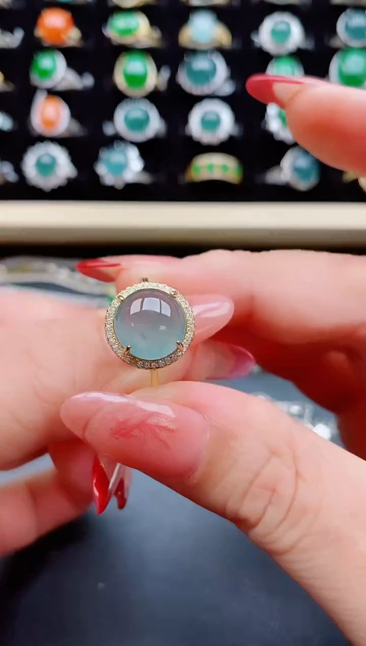 【闪购商品】翡翠戒指银S925镶嵌321321