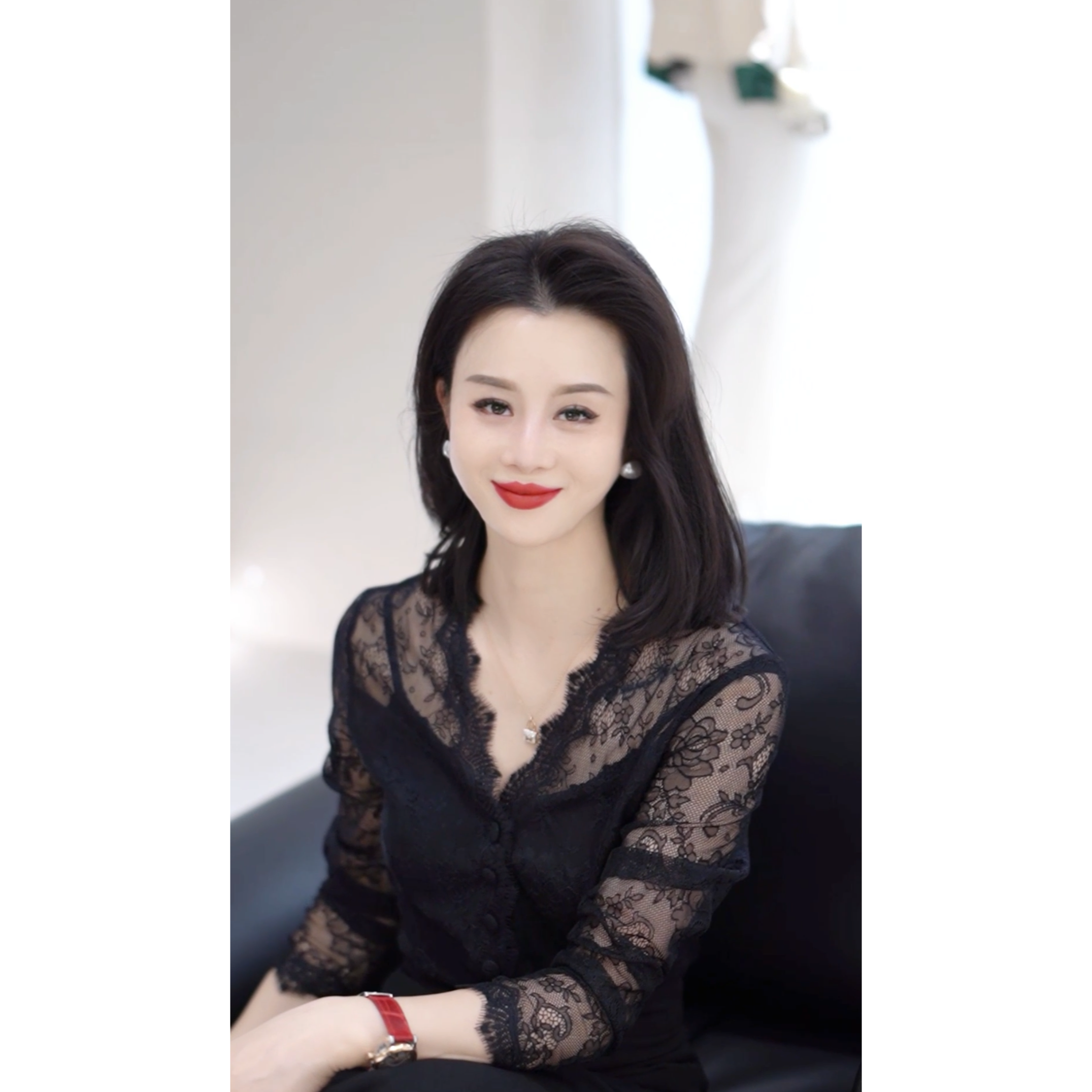 【虚镜】复古蕾丝钩花衬衫8610