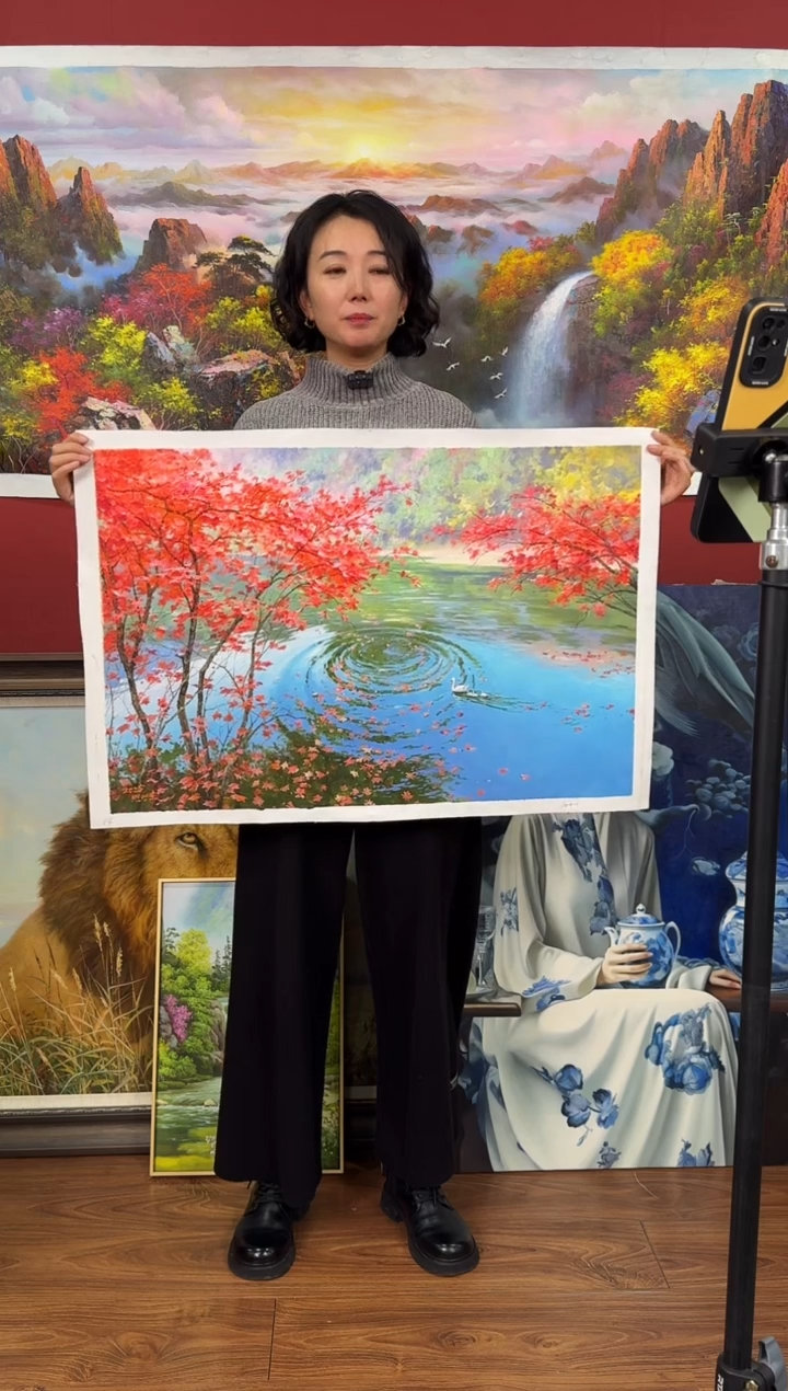 油画【19号】约50*70cm丨朝鲜原创纯手绘孤品油画丨顺丰包邮 