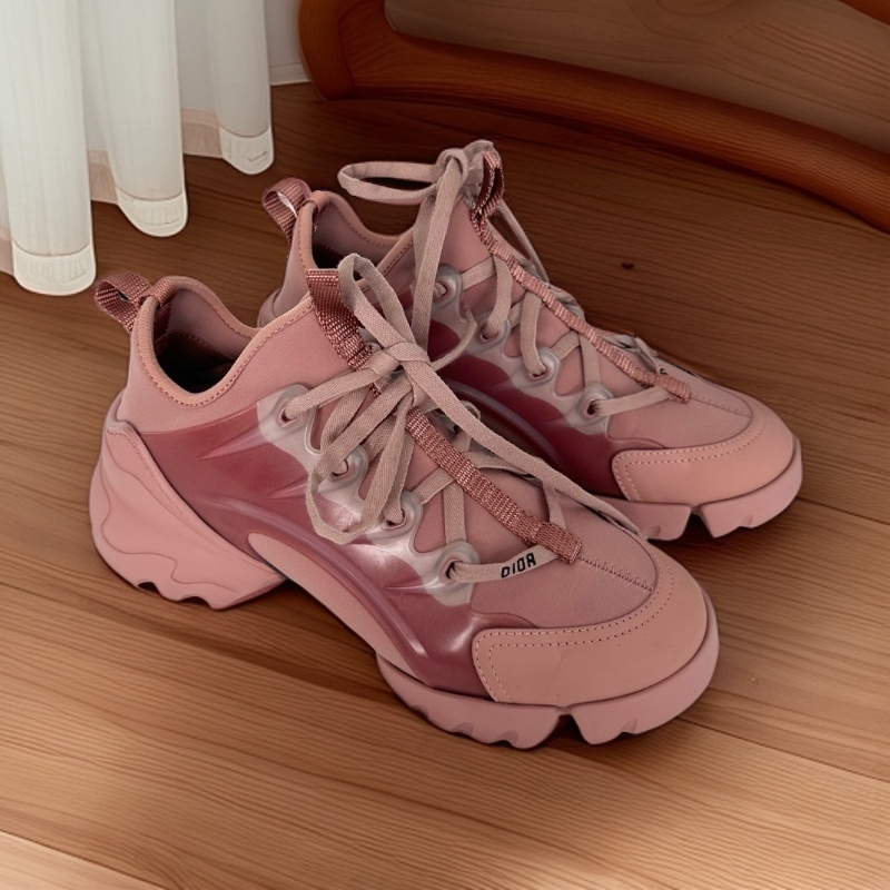 95新 DIOR/迪奥 36.5码/37码舒适减震防滑深裸色运动女款老爹鞋