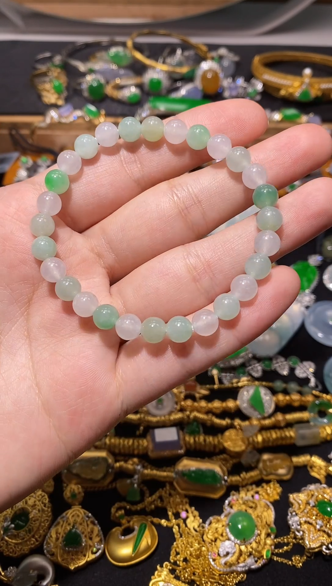 未镶嵌手串翡翠手串